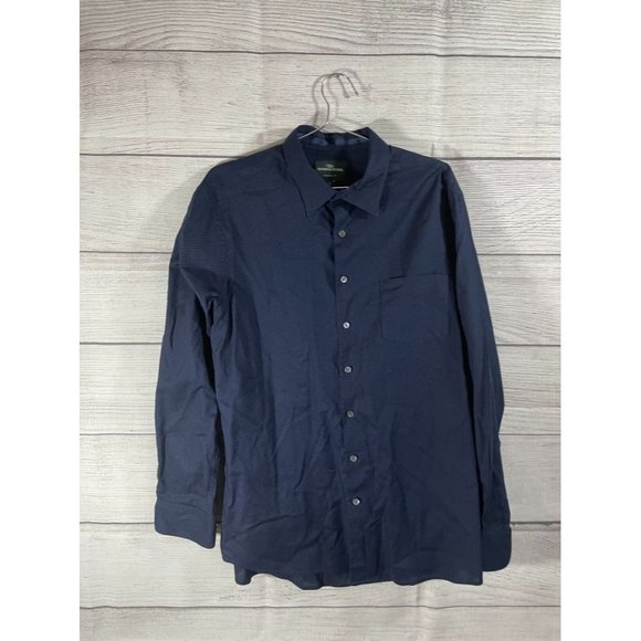 Rodd & Gunn Men's L Blue Patterned Cotton Long Sleeve Button Up Shirt - Picture 2 of 6